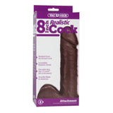 Doc Johnson Vac-U-Lock Realistic 8" Cock Attachment Black Penis Strap-On Dildo Sex Toy