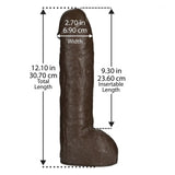 Doc Johnson Vac-U-Lock Realistic Hung 12" Cock Attachment Chocolate Penis Dildo XL Sex Toy