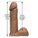 Doc Johnson Vac-U-Lock 6" Ultraskyn Cock Attachment Caramel Skin Tone Realistic Penis Dildo Sex Toy