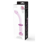 Dream Toys Glaze Pink Glass Rosebud Curved G-Spot Dildo Rose Massager Love Probe Wand Temperature Play Sex Toy