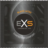 EXS Black Latex Condoms 12 Pack Lubricated Natural Premium Safe Sex