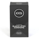 EXS Black Latex Condoms 12 Pack Lubricated Natural Premium Safe Sex Protection