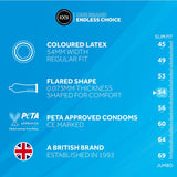 EXS Black Latex Condoms 12 Pack Lubricated Natural Premium Safe Sex Protection