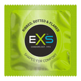 EXS Comfy Fit Ribbed & Dotted Latex Condoms 12 Pack Lubricated Vegan Safe Sex Rubbers