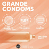 EXS Grande Extra Large Condoms 12 Pack Vegan Safe Sex XL Prophylactics