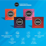  EXS Mixed Flavour Condoms 48 Pack Assorted Safe Sex Protection Vegan