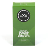 EXS Ribbed & Dotted Condoms 12 Pack Pleasure Sensation Safe Sex Vegan