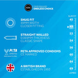 EXS Snug Fit Closer Fitted Latex Condoms 12 Pack Lubricated Vegan Safe Sex