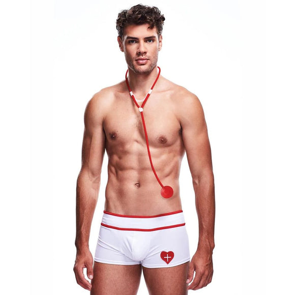 Envy 2-Piece Doctor Love Set (Bottoms & Stethoscope) M/L Mens Boxer Briefs