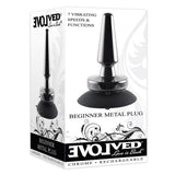 Evolved Beginner Vibrating Metal Butt Plug USB Rechargeable Suction Anal Sex Toy