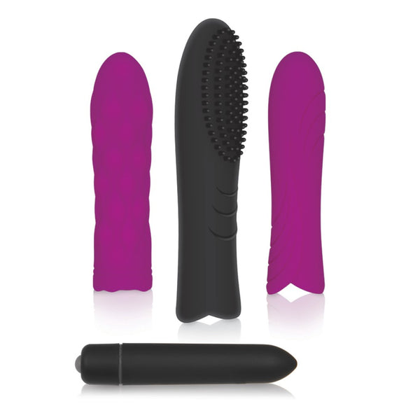 Evolved Pleasure Sleeve Trio Set 10 Speed Bullet Vibrator Waterproof Sex Toy Kit