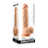 Evolved Realistic 8 Inch Penis Dildo Suction Cup Cock Veins Balls Dual Density Sex Toy