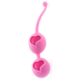 FeelzToys Desi Pink Soft Silicone Jiggle Balls Love Heart Kegel Pelvic Floor Exercise Orgasm Training Sex Toy