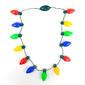 Festive Necklace Christmas Fun Flashing Light Party Accessory Gift