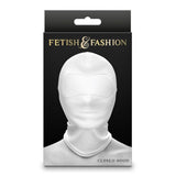 Fetish & Fashion Closed Bondage Hood White BDSM Sensory Play Head Mask