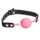 Frisky Glow Gag Glow in the Dark Pink Silicone Ball Mouth Gag Bondage Play