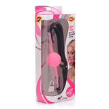 Frisky Glow Gag Glow in the Dark Pink Silicone Ball Mouth Gag Bondage Play