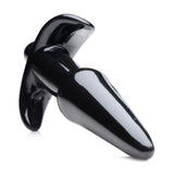 Frisky Thrilling Noir Smooth Butt Plug Vibrating Bullet Black Anal Sex Toy