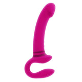Gender X Sharing Is Caring Strapless Strap-On Pink Dildo Vibrator Couples Sex Toy