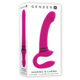 Gender X Sharing Is Caring Strapless Strap-On Pink Dildo Vibrator Couples Sex Toy