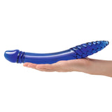 Gläs 11" Double-Sided Blue Glass Dildo G-Spot P-Spot Stimulation Wand Sex Toy