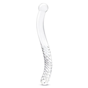 Gläs 11" Double Ended Handblown Glass Pelvic Wand Curved Dildo Sex Toy