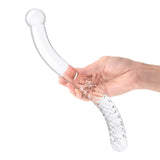 Gläs 11" Double Ended Handblown Glass Pelvic Wand Curved Dildo Sex Toy