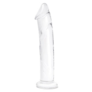 Gläs 12" Glass Dildo Realistic Clear Penis with Veins Sensory Play Sex Toy