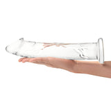 Gläs 12" Glass Dildo Realistic Clear Penis with Veins Sensory Play Sex Toy