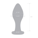 Gläs 4" Classic Glass Butt Plug Clear Teardrop Shape Anal Play Sex Toy