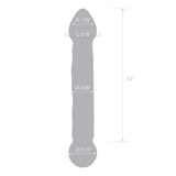 Gläs 6.5" Full Tip Textured Blue Glass Dildo Double Ended Wand Sex Toy