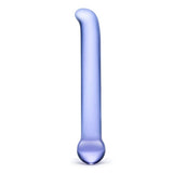 Gläs 6.75" G-Spot Tickler Purple Glass Curved Tip Double Ended Dildo Sex Toy