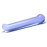 Gläs 6.75" G-Spot Tickler Purple Glass Curved Tip Double Ended Dildo Sex Toy