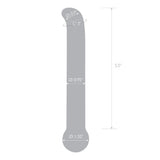 Gläs 6.75" G-Spot Tickler Purple Glass Curved Tip Double Ended Dildo Sex Toy