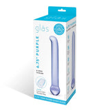 Gläs 6.75" G-Spot Tickler Purple Glass Curved Tip Double Ended Dildo Sex Toy