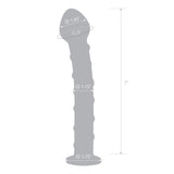 Gläs 7.5" Blue Spiral Glass Dildo Bulb Tip G-Spot Temperature Play Sex Toy