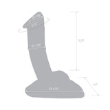 Gläs 7.5" Rideable Standing Glass Cock with Stability Base Penis Dildo Sex Toy