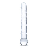 Gläs Callisto 7" Glass Dildo Clear Spiral Ribbed Wand Sensory Play Sex Toy