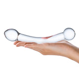 Gläs 7" Curved Glass G-Spot Dildo Double Ended Probe Wand Chic Sex Toy