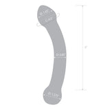 Gläs 7" Curved Glass G-Spot Dildo Double Ended Probe Wand Chic Sex Toy
