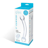 Gläs 7" Curved Glass G-Spot Dildo Double Ended Probe Wand Chic Sex Toy