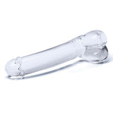Gläs 7" Realistic Curved Glass Penis G-Spot Dildo Temperature Sex Play