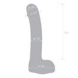 Gläs 7" Realistic Curved Glass Penis G-Spot Dildo Temperature Sex Play