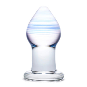 Gläs Amethyst Rain Glass Butt Plug Classic Anal Sensory Play Sex Toy