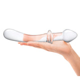 Glas 9" Classic Curved Dual-Ended Glass Double Dildo Temperature Play Probe Sex Toy
