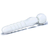 Gläs Joystick 8 Inch Clear Glass Dildo Spiral Wand Pleasure Sex Toy