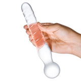 Gläs Joystick 8 Inch Clear Glass Dildo Spiral Wand Pleasure Sex Toy