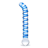 Gläs Mr Swirly 6.5" G-Spot Glass Dildo Curved Tip Wand Probe Sex Toy