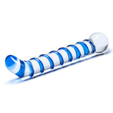 Gläs Mr Swirly 6.5" G-Spot Glass Dildo Curved Tip Wand Probe Sex Toy