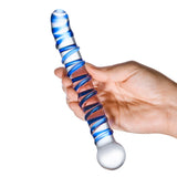 Gläs Mr Swirly 6.5" G-Spot Glass Dildo Curved Tip Wand Probe Sex Toy
